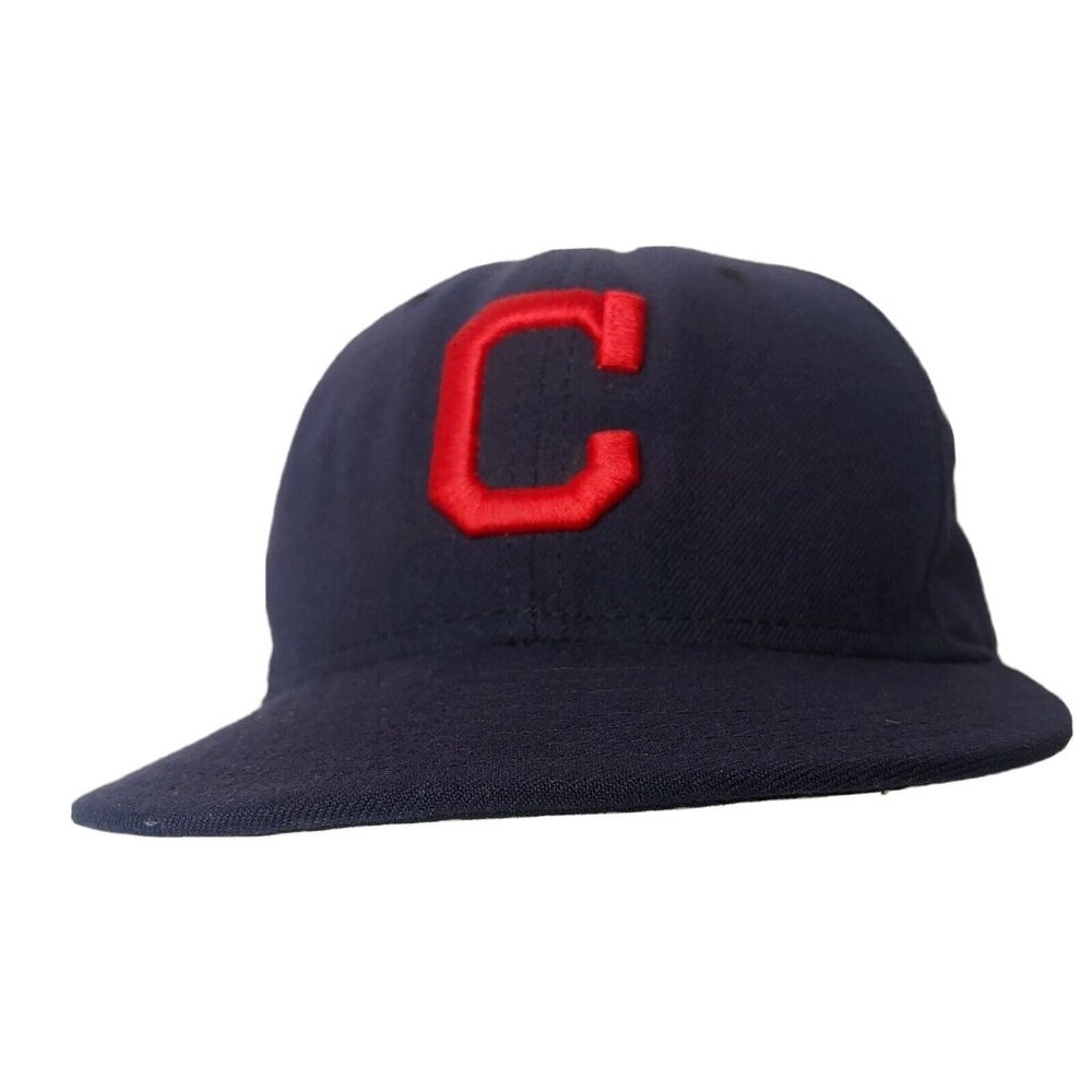 Cleveland Indians Guardians 56Fifty New Era Fitted Cap 7 1/8 Blue Canvas